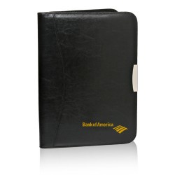 Custom Logo Contemporary Zippered Portfolios -13.875-"x10.375"-