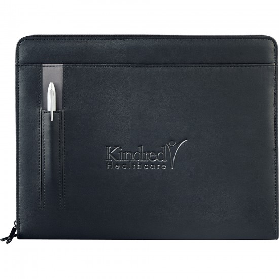 Custom Logo Links Zippered Padfolio