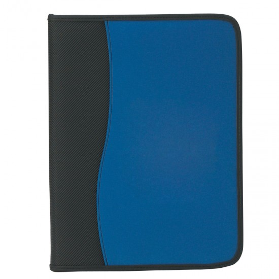 Custom Logo Large Microfiber Portfolio With Embossed Pvc Trim