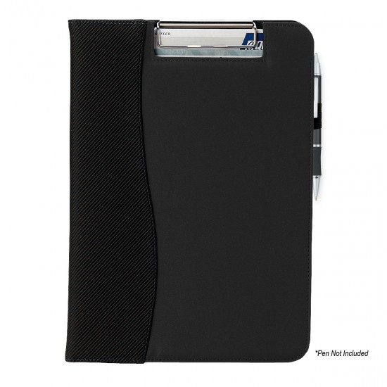 Custom Logo Microfiber Clip Board Portfolio with Embossed PVC Trim