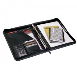 Custom Logo Elite Padfolio with Zippered Closure