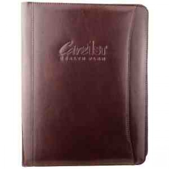 Custom Logo Black Atlantis Leather Padfolio