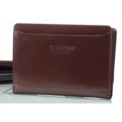 Custom Logo Burgundy Atlantis Leather Junior Portfolio