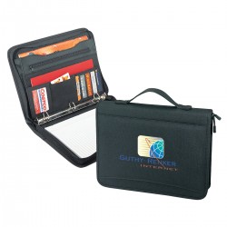 Custom Logo Poly Zippered Binder Padfolio