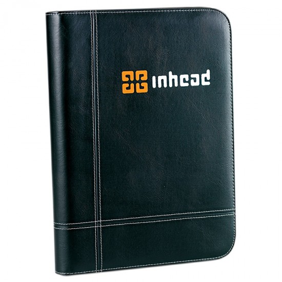 Custom Logo Elite Padfolio with Zippered Closure