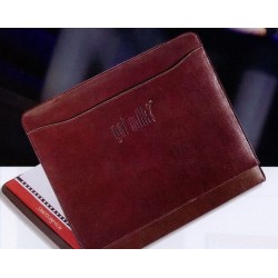 Custom Logo Burgundy Atlantis Leather Padfolio