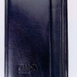 Custom Logo Black Atlantis Leather Junior Portfolio