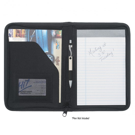 Custom Logo Zip-Up Traveler Portfolio Custom Logo Zip-Up Traveler Portfolio