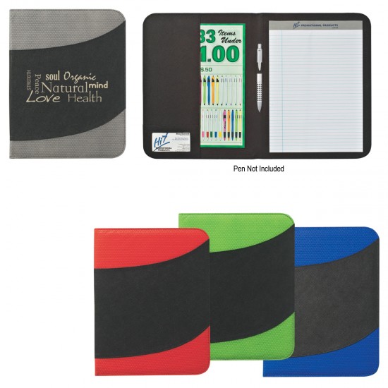 Custom Logo Non Woven - 8-1/2" X 11"- Bubble Padfolio