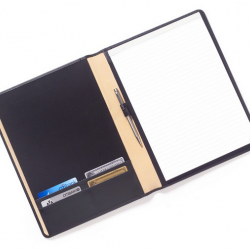 Custom Logo Slim Biz Card Padfolio - Bridle Leather