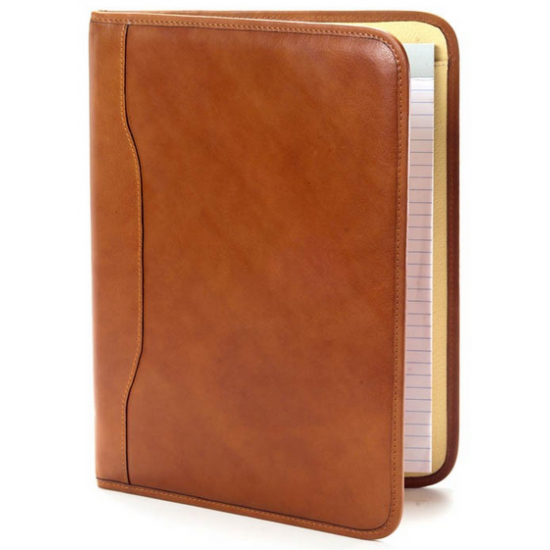 Custom Logo Tuscan Leather Slim Padfolio