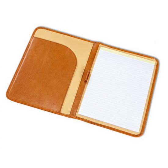 Custom Logo Tuscan Leather Slim Padfolio Custom Logo Tuscan Leather Slim Padfolio