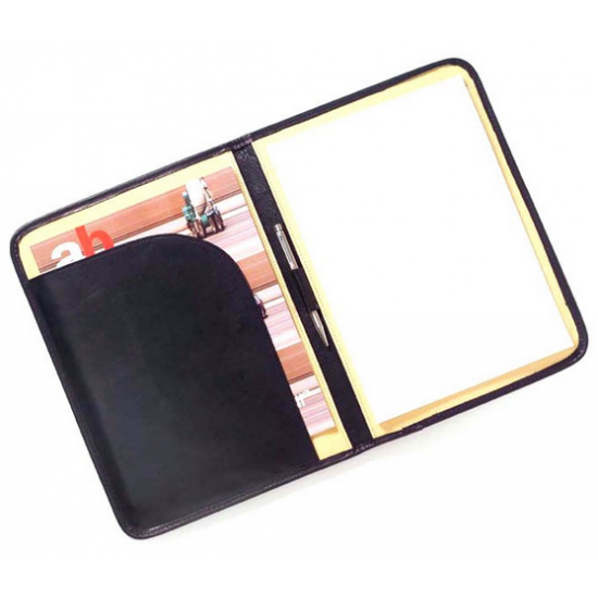 Custom Logo Tuscan Leather Slim Padfolio