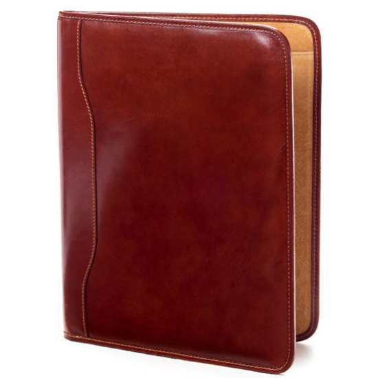 Custom Logo Tuscan Leather Slim Padfolio