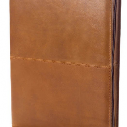 Custom Logo Conference Zip Padfolio - Tuscan Leather