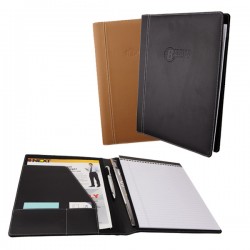 Custom Logo English Tan Concord Leather Padfolio