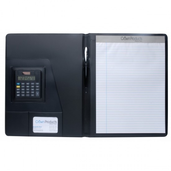 Custom Logo Executive Crescent Calculator Padfolio