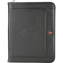 Custom Logo Wenger Executive Leather Zippered Padfolio