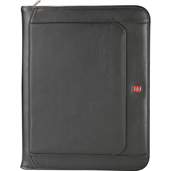Custom Logo Wenger Executive Leather Zippered Padfolio Custom Logo Wenger Executive Leather Zippered Padfolio