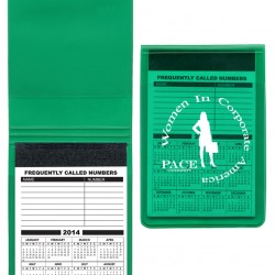 Custom Logo Translucent Vinyl Memo Book w/ 30 Page Memo Pad