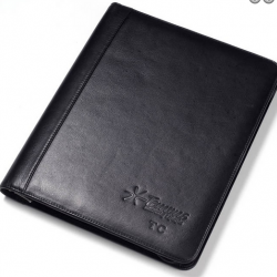 Custom Logo Zip Extreme File Padfolio - Tuscan Leather