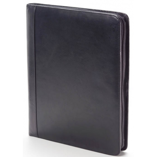 Custom Logo Zip Extreme File Padfolio - Tuscan Leather