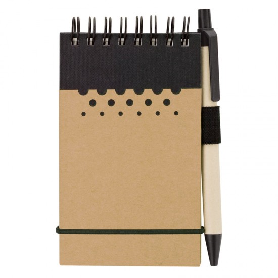 Custom Logo Eco Friendly Mini Notebook Jotter w/ Pen