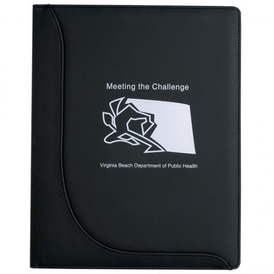 Custom Logo Jr. Executive L-Curve Padfolio w/ Black Trim