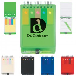 Custom Logo Spiral Jotter With Sticky Notes, Flags & Pen
