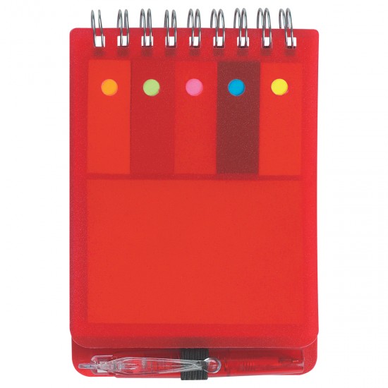 Custom Logo Spiral Jotter With Sticky Notes, Flags & Pen