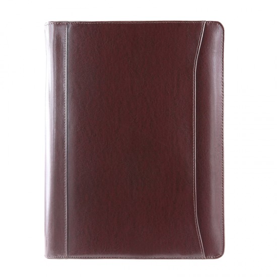 Custom Logo Brown Atlantis Leather Portfolio