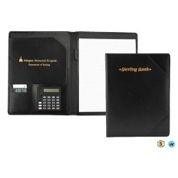 Custom Logo Hamptons Letter Size Pad Holder with Calculator