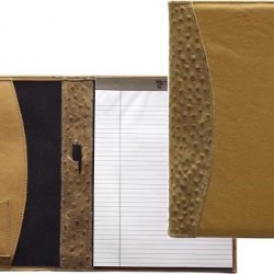 Custom Logo Tuscan Leather Zip Pocket Padfolio
