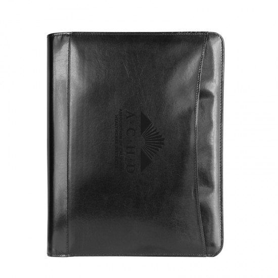 Custom Logo Atlantis Leather 3-Ring Portfolio