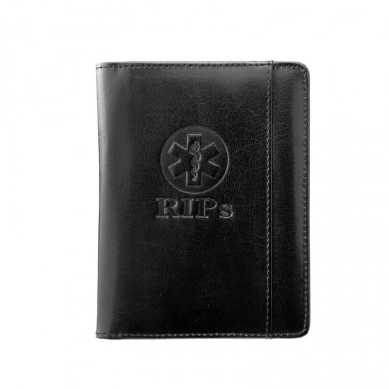 Custom Logo Black Atlantis Leather Prescription Jotter