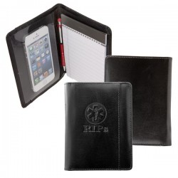 Custom Logo Black Atlantis Leather Prescription Jotter