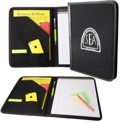 Custom Logo Black Classic Scenesetter Padfolio