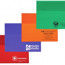 Custom Logo Underarm Portfolio with Translucent Vinyl Colors - 13"x10"