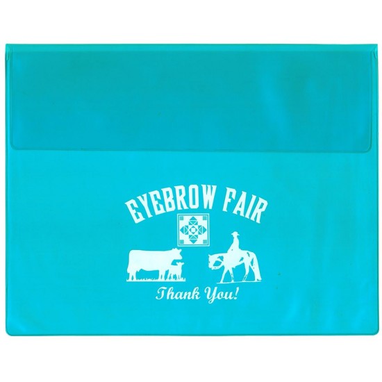 Custom Logo Underarm Portfolio with Translucent Vinyl Colors - 13"x10"