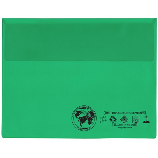 Custom Logo Underarm Portfolio with Translucent Vinyl Colors - 13"x10"