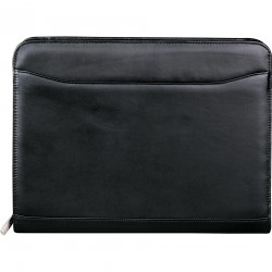 Custom Logo Millennium Leather Zippered Padfolio