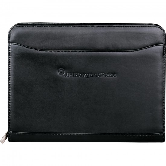 Custom Logo Millennium Leather Zippered Padfolio Custom Logo Millennium Leather Zippered Padfolio