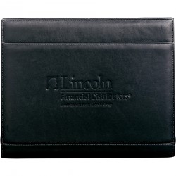 Custom Logo Palazzo Leather Zippered Padfolio