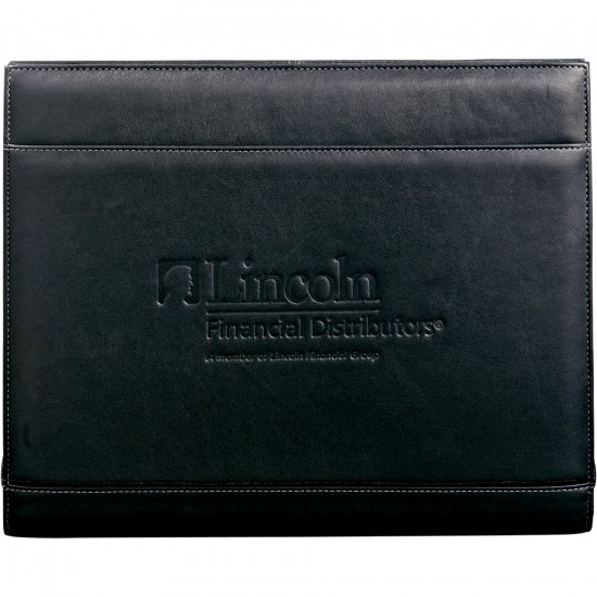 Custom Logo Palazzo Leather Zippered Padfolio Custom Logo Palazzo Leather Zippered Padfolio