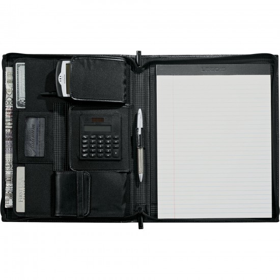 Custom Logo Palazzo Leather Zippered Padfolio Custom Logo Palazzo Leather Zippered Padfolio