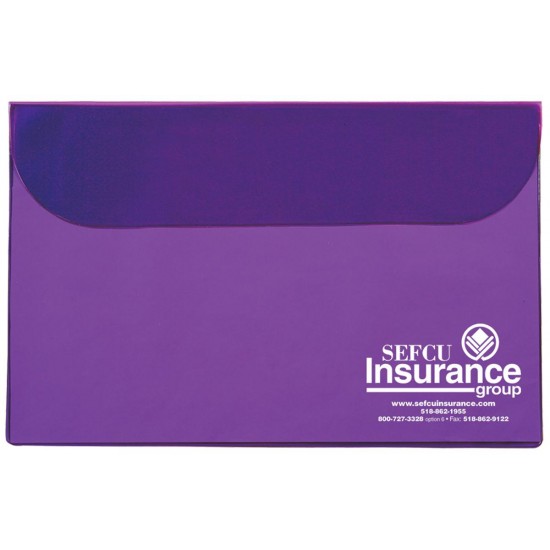 Custom Logo Underarm Portfolio with Translucent Vinyl Color