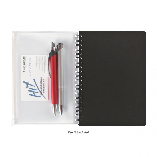 Custom Logo Spiral Notebook with Pouch