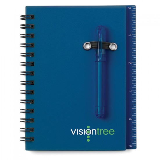 Custom Logo All-in-One Mini Notebook with Ballpoint Pen