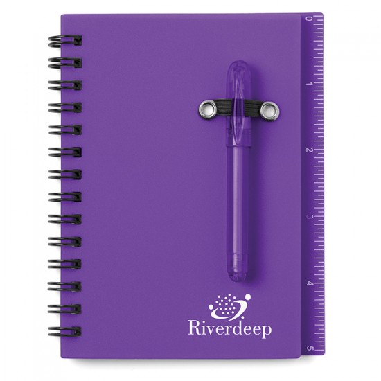 Custom Logo All-in-One Mini Notebook with Ballpoint Pen