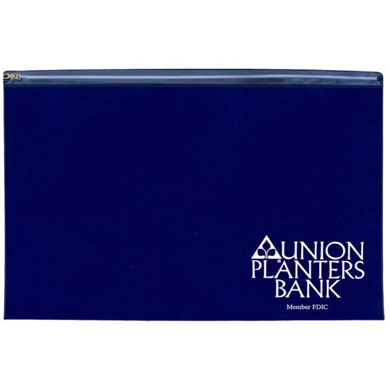 Custom Logo Zip Lock Portfolio - 17" L x 12" W